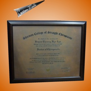 Plaque - Certificate Plaque & Frame